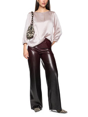 Schlupfbluse aus Seide - 702 - Beige