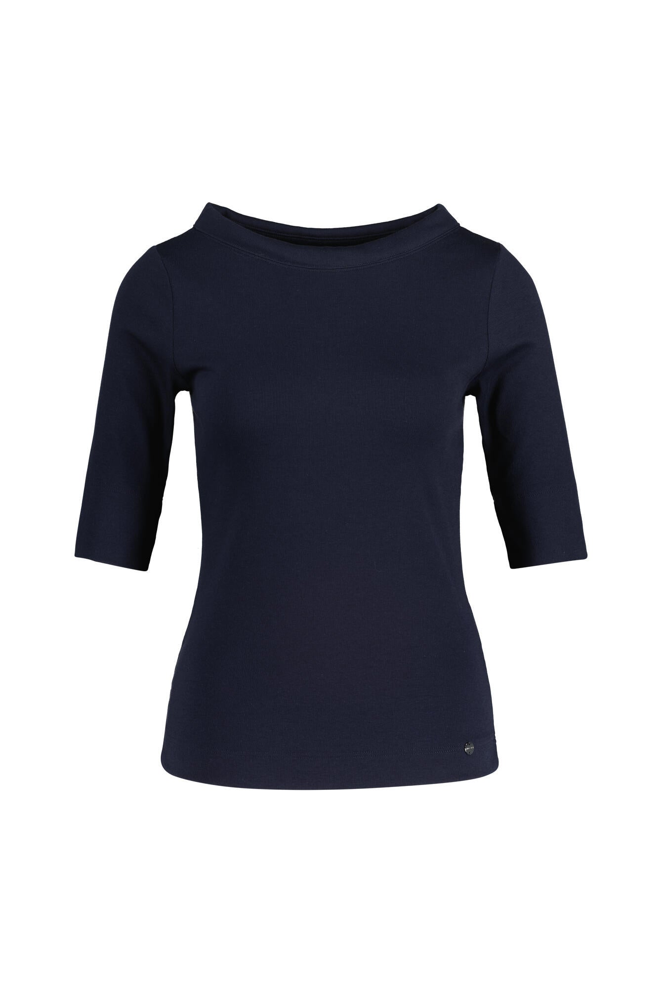 T-Sihrt aus feinem Rippstrick - 394 - Blau