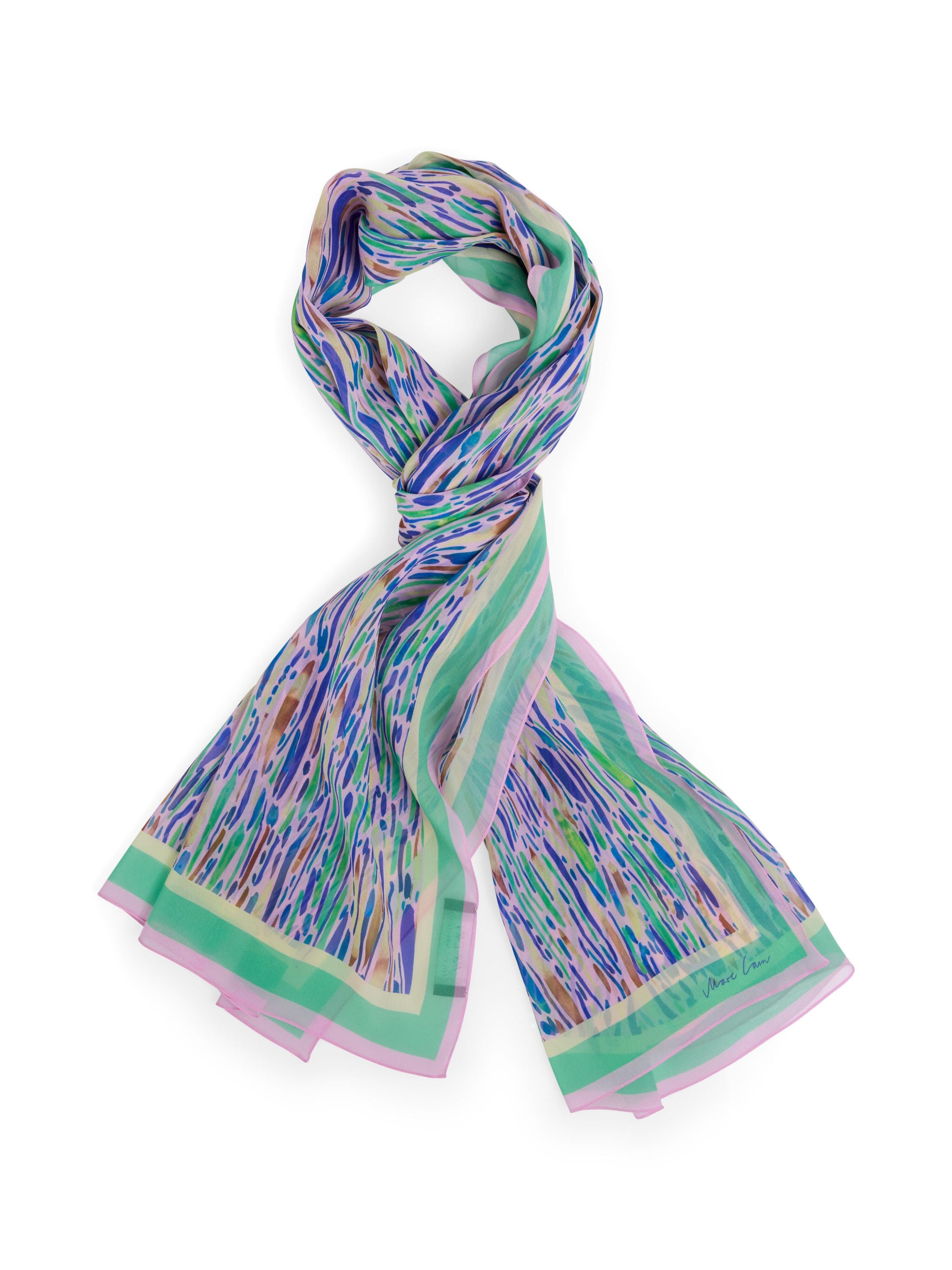 Schal aus Seide - 255 - Mehrfarbig