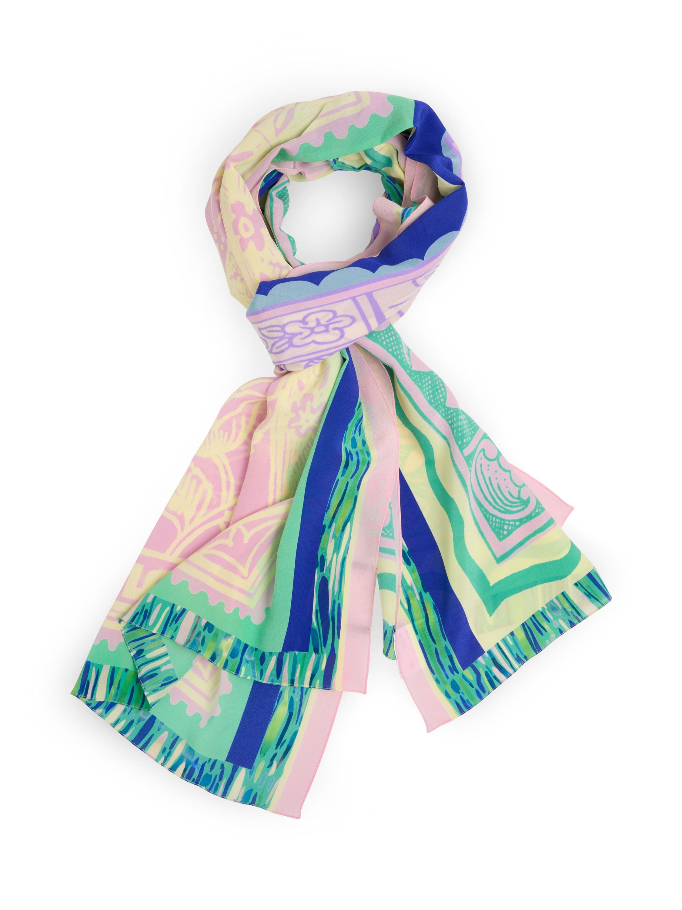 Schal aus Seide - 255 - Mehrfarbig