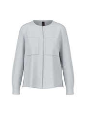 Schlupfbluse mit V-Ausschnitt - 804 - Grau