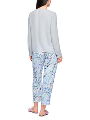 Schlupfbluse mit V-Ausschnitt - 804 - Grau