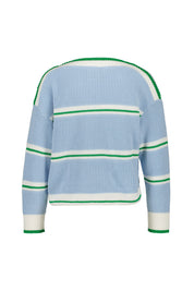 Strickpullover aus Baumwollmix - 316 - Blau