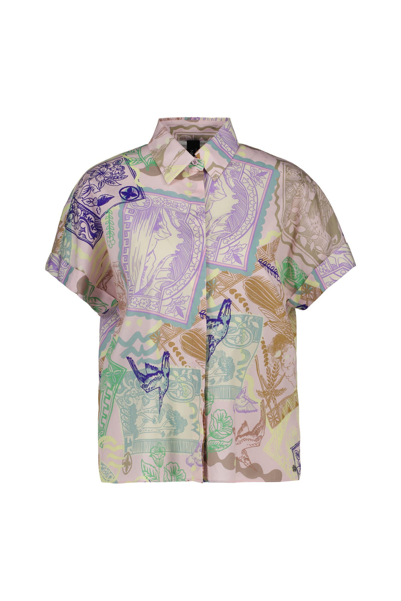 Bluse aus Baumwolle - 255 - Rosa