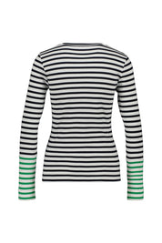 Langarmshirt aus Rippstrick - 554 - Blau