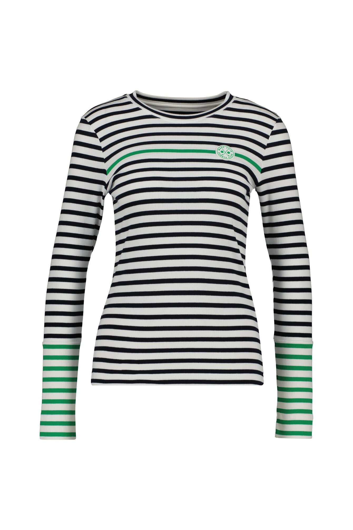 Langarmshirt aus Rippstrick - 554 - Blau