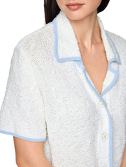 Strickcardigan aus Baumwollmix - 100 - Weiß