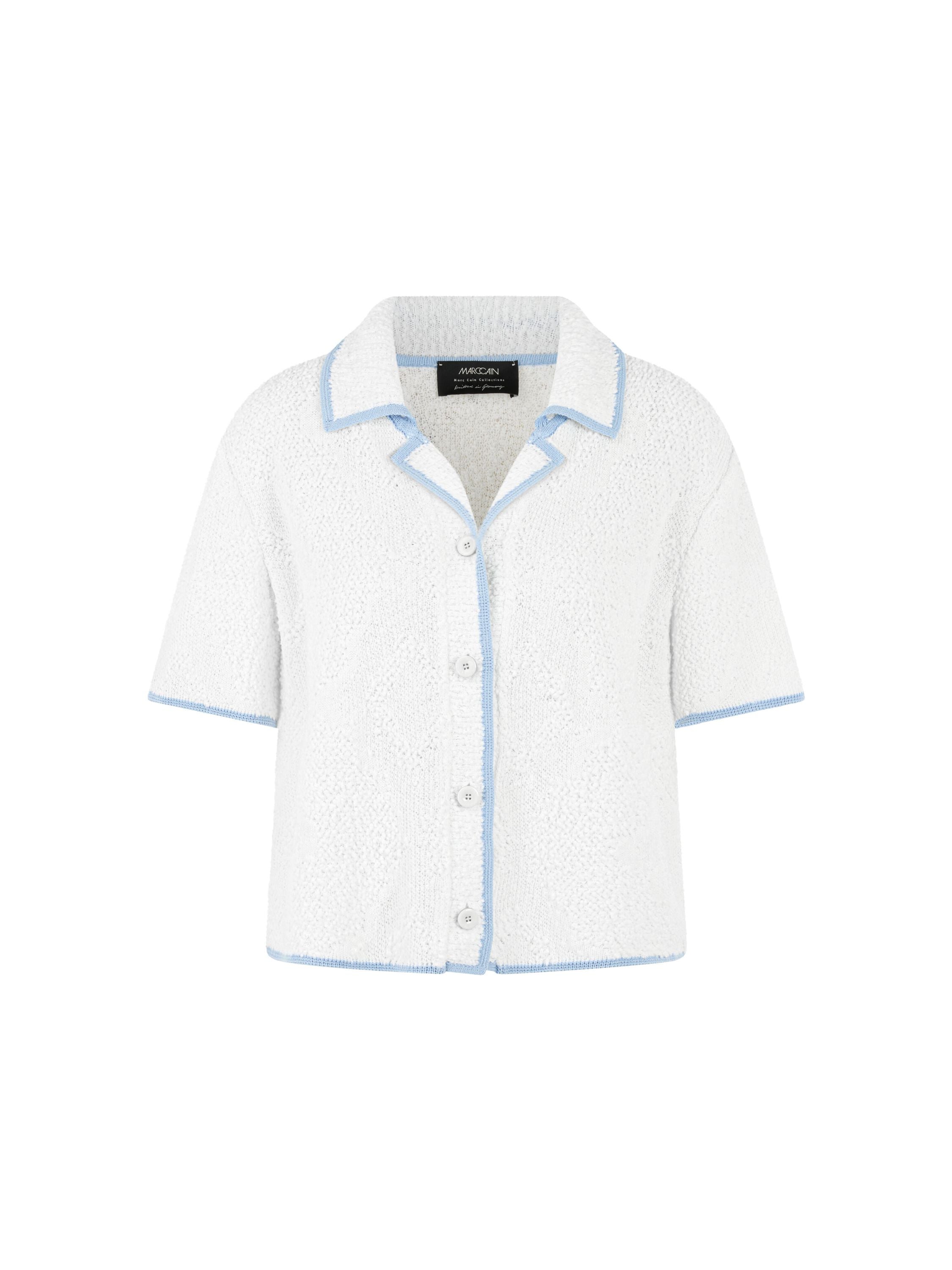 Strickcardigan aus Baumwollmix - 100 - Weiß