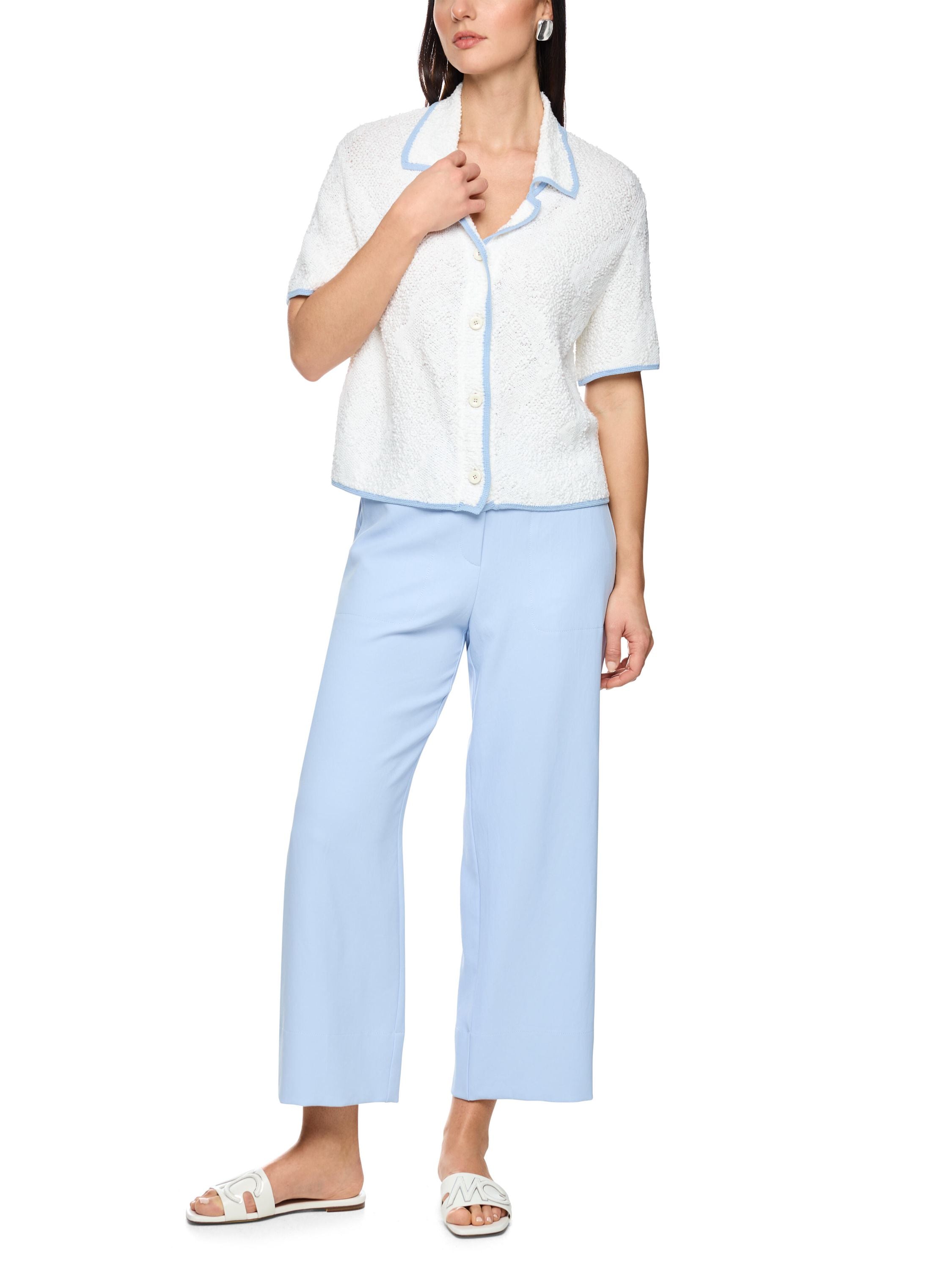 Strickcardigan aus Baumwollmix - 100 - Weiß