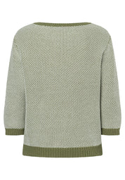 Strick-T-Shirt aus Baumwollmix - 2623 - Grün