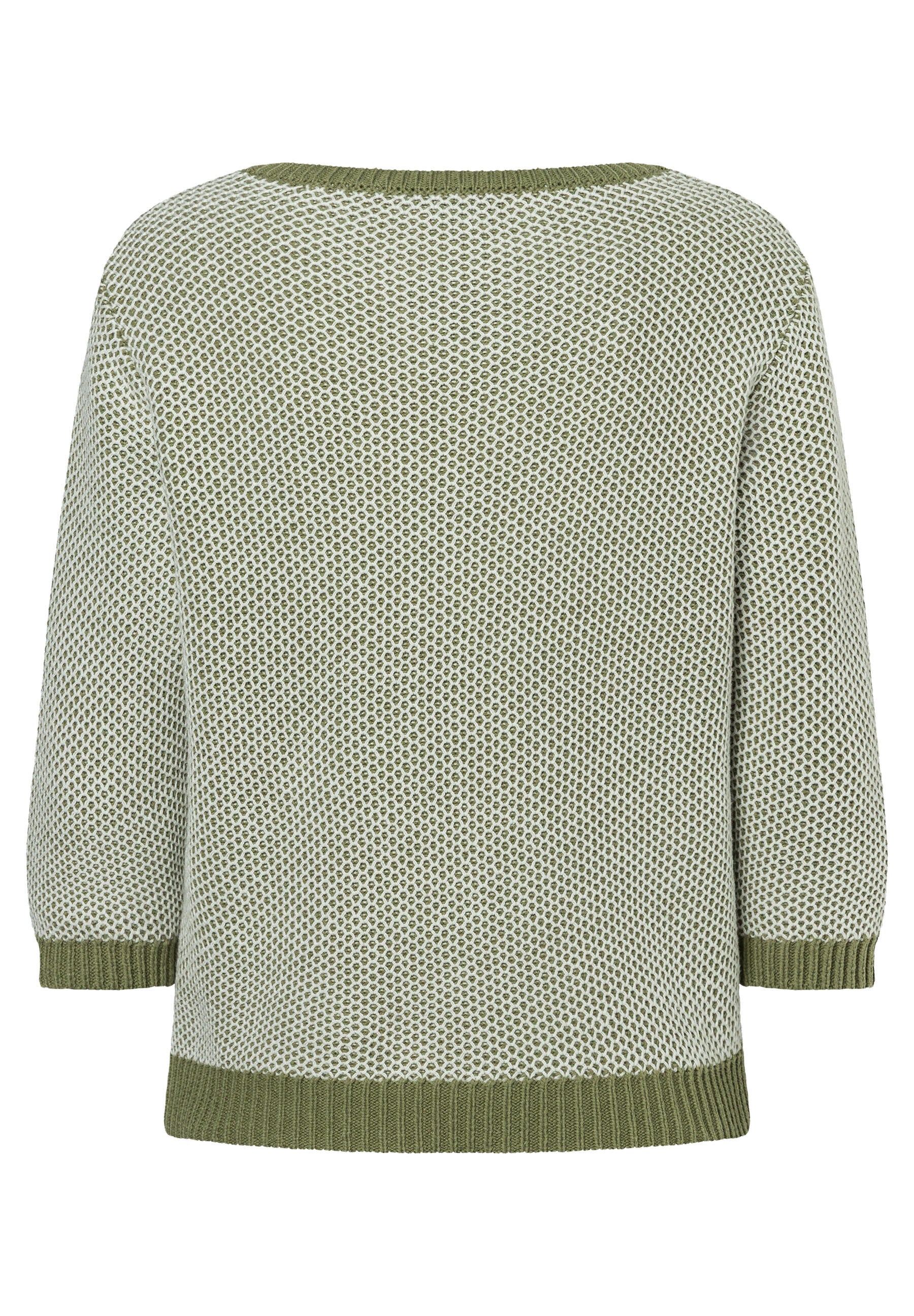 Strick-T-Shirt aus Baumwollmix - 2623 - Grün