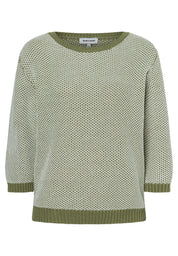 Strick-T-Shirt aus Baumwollmix - 2623 - Grün