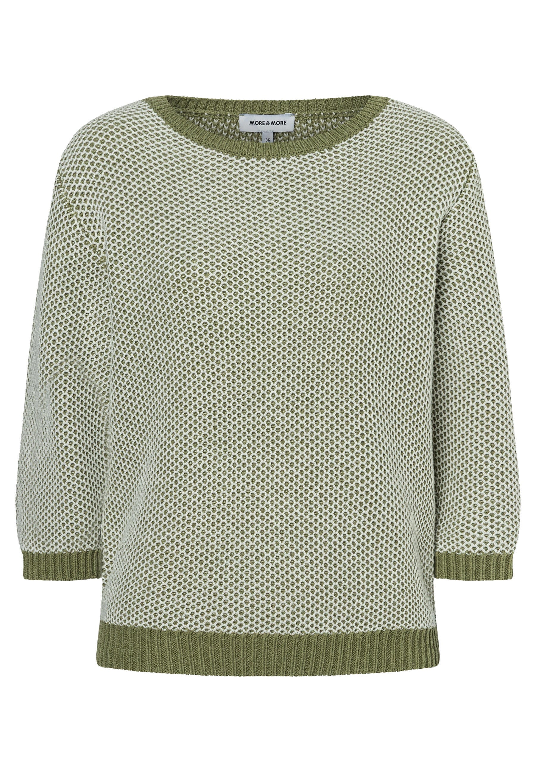 Strick-T-Shirt aus Baumwollmix - 2623 - Grün