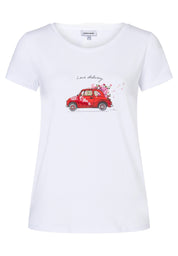 T-Shirt aus Baumwolle - 0010 - Weiß