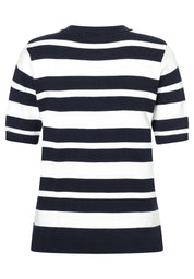 Strick-T-Shirt aus Viskose - 2375 - Blau