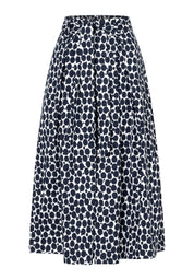 A-Linie-Rock Midi aus Baumwolle - 2375 - Blau