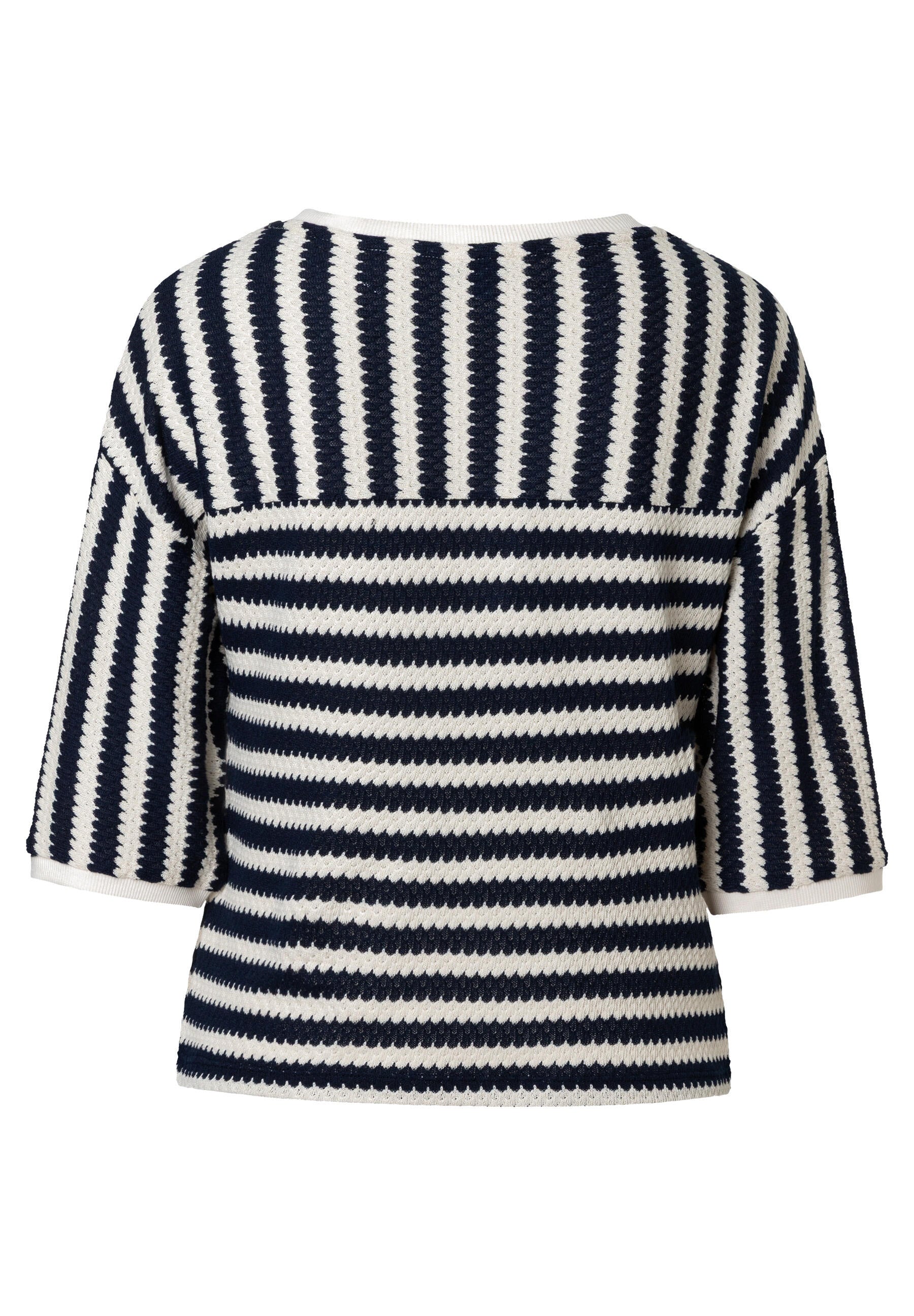 Strick-T-Shirt aus Baumwolle - 2041 - Blau