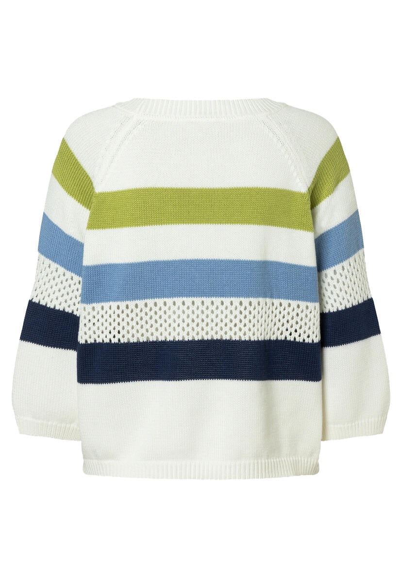 Strickpullover aus Baumwollmix - 4041 - Mehrfarbig
