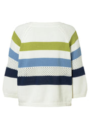Strickpullover aus Baumwollmix - 4041 - Mehrfarbig