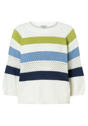 Strickpullover aus Baumwollmix - 4041 - Mehrfarbig