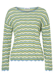 Strickpullover aus Baumwollmix - 3603 - Grün