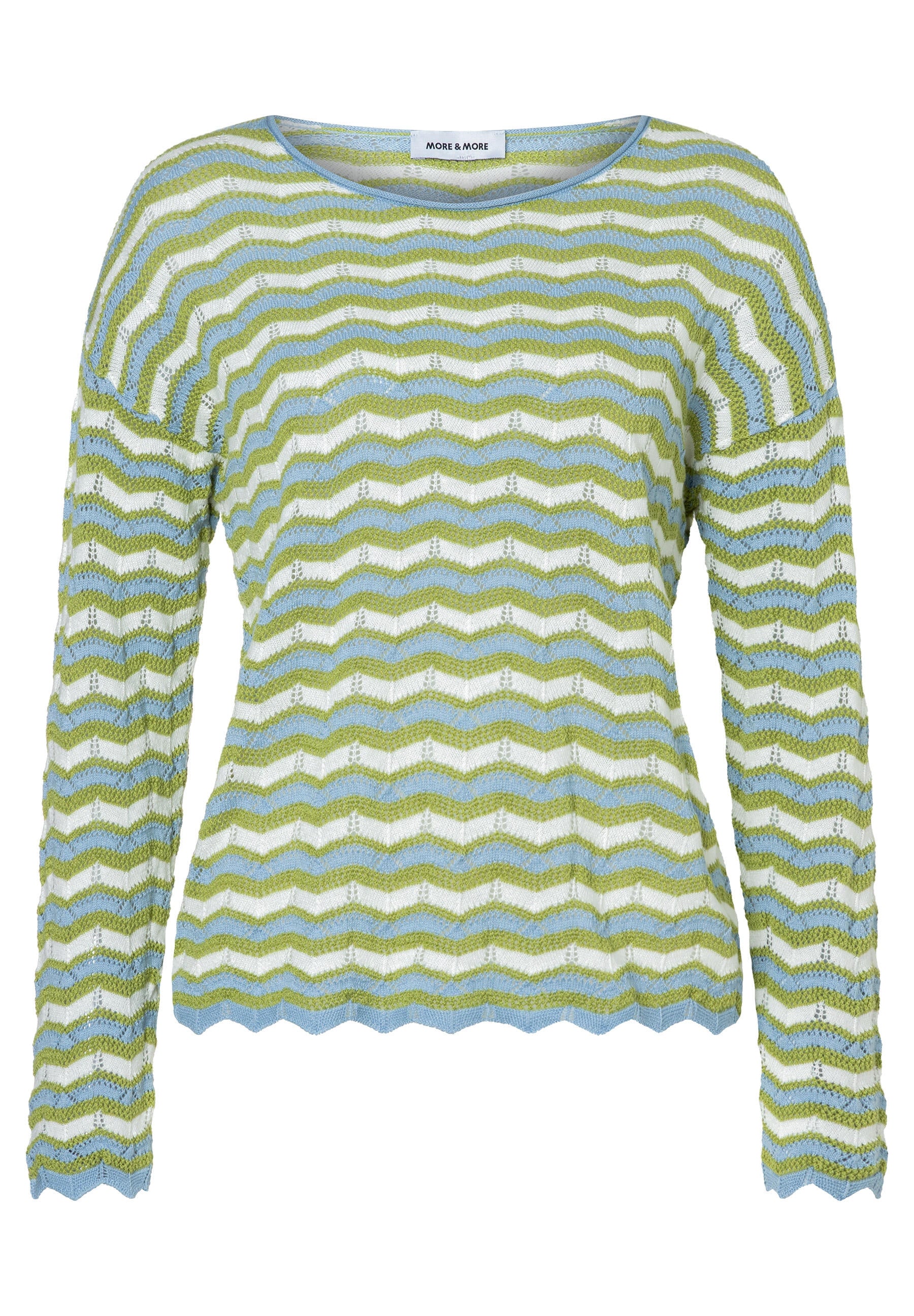 Strickpullover aus Baumwollmix - 3603 - Grün