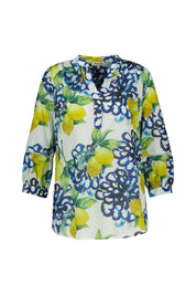 Schlupfbluse aus Baumwolle - 5041 - Gelb