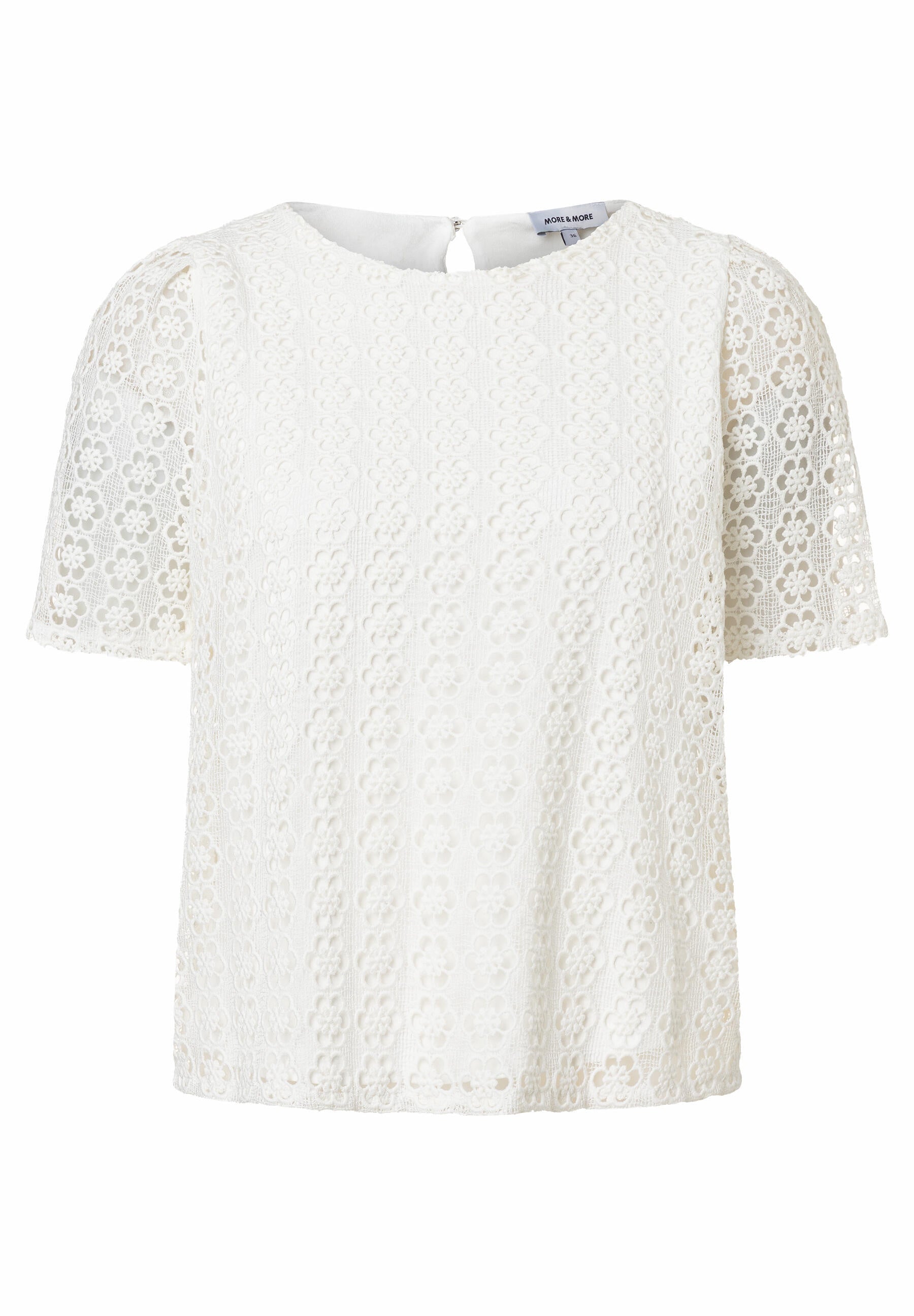 Schlupfbluse aus Spitze - 0041 - Weiß