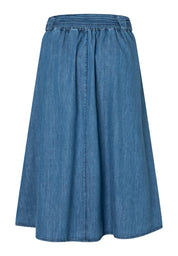 Jeansrock Midi aus Baumwolle - 0962 - Blau