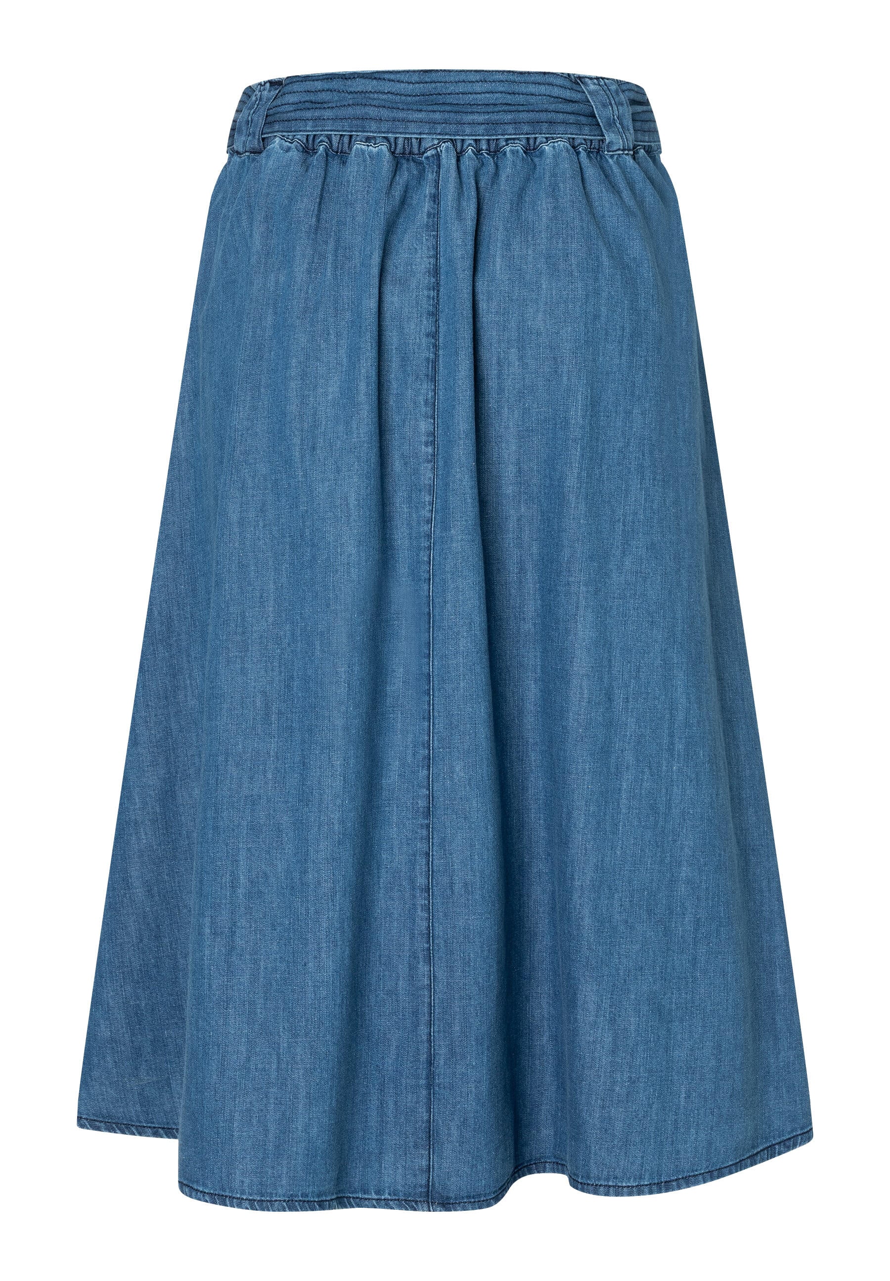 Jeansrock Midi aus Baumwolle - 0962 - Blau