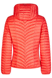 Steppjacke mit Kapuze - 458-red - Rot