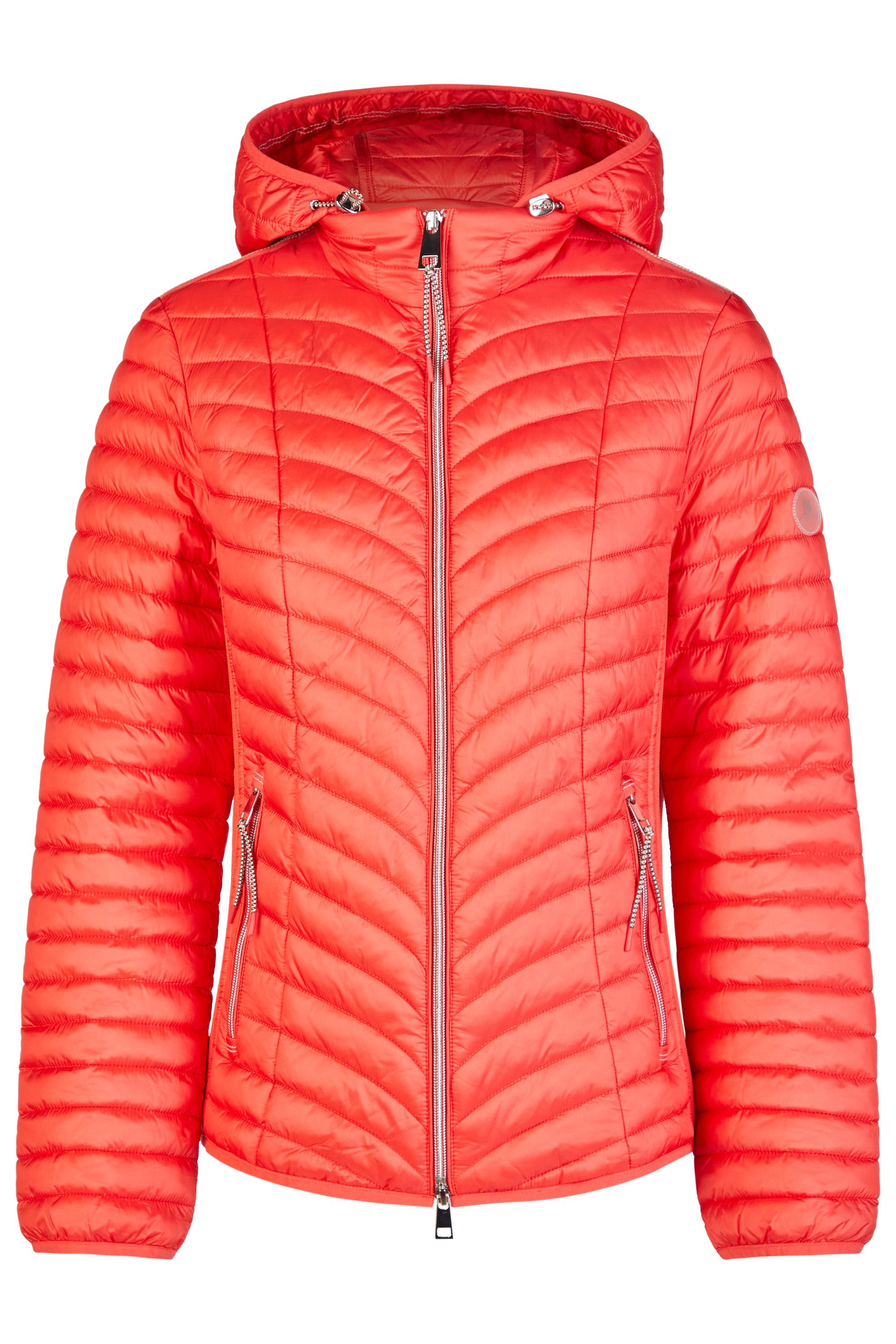 Steppjacke mit Kapuze - 458-red - Rot