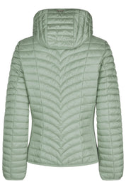 Steppjacke mit Kapuze - 633-sage - Grün