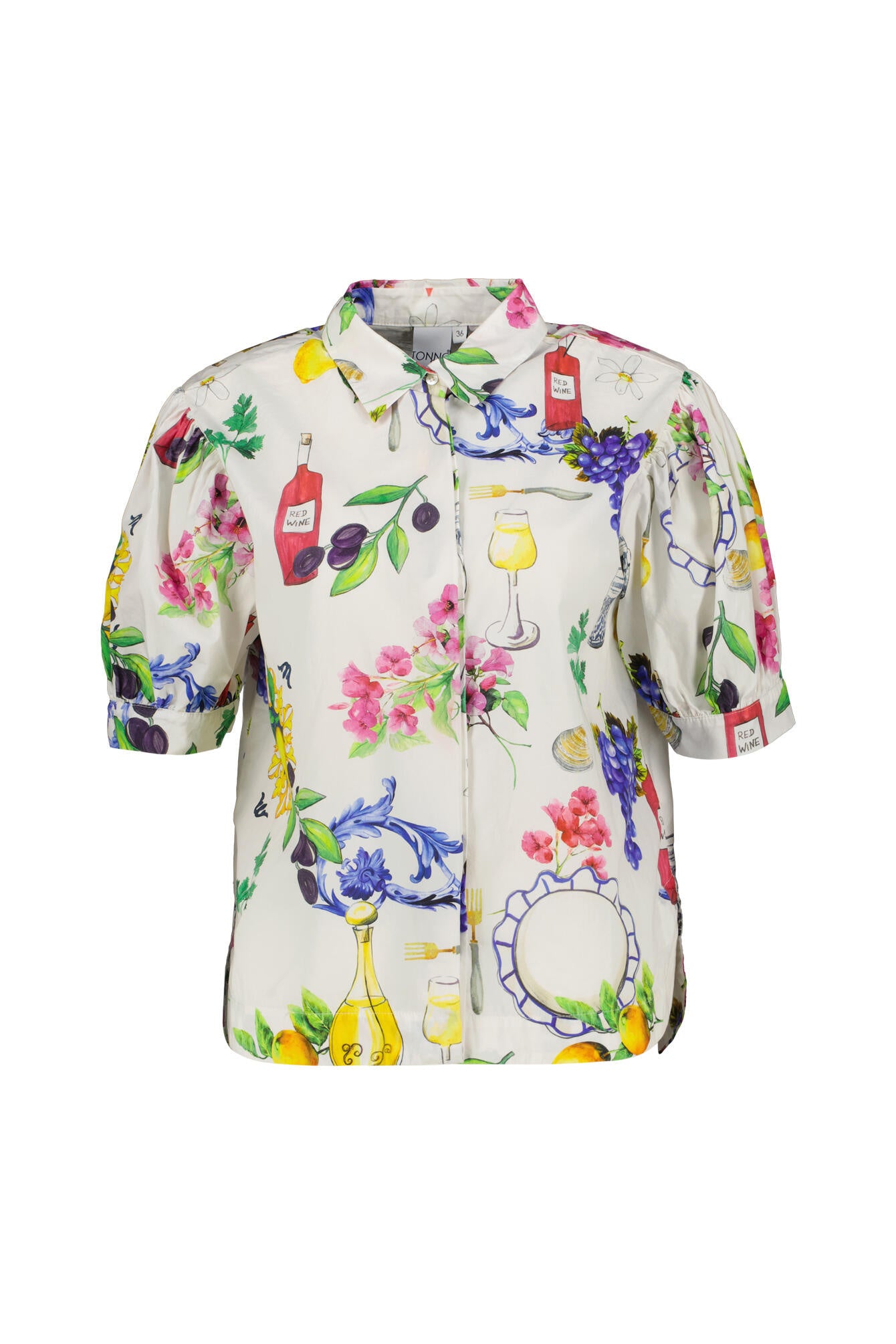 Bluse aus Baumwolle - 190 - Mehrfarbig