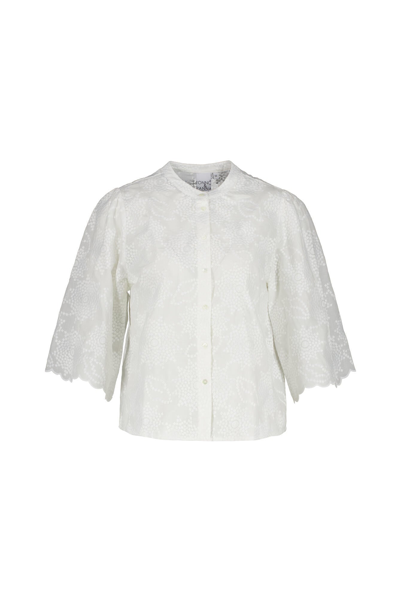 Bluse aus Baumwollmix - 130 - Creme