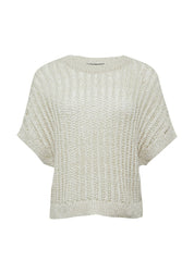 Strickshirt mit Pailletten-Details - 80X0-BROWN - Beige