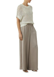 Strickshirt mit Pailletten-Details - 80X0-BROWN - Beige