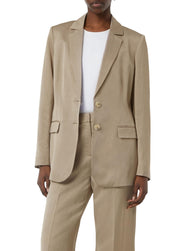 Blazer aus Viskosemix - 8099-BROWN - Beige