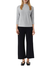 Strickpullover aus Viskosemix - 92W2-GREY/BLACK - Grau