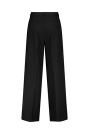 Bundfaltenhose Wide Leg - 9999-GREY/BLACK - Schwarz