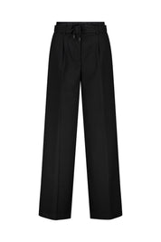 Bundfaltenhose Wide Leg - 9999-GREY/BLACK - Schwarz