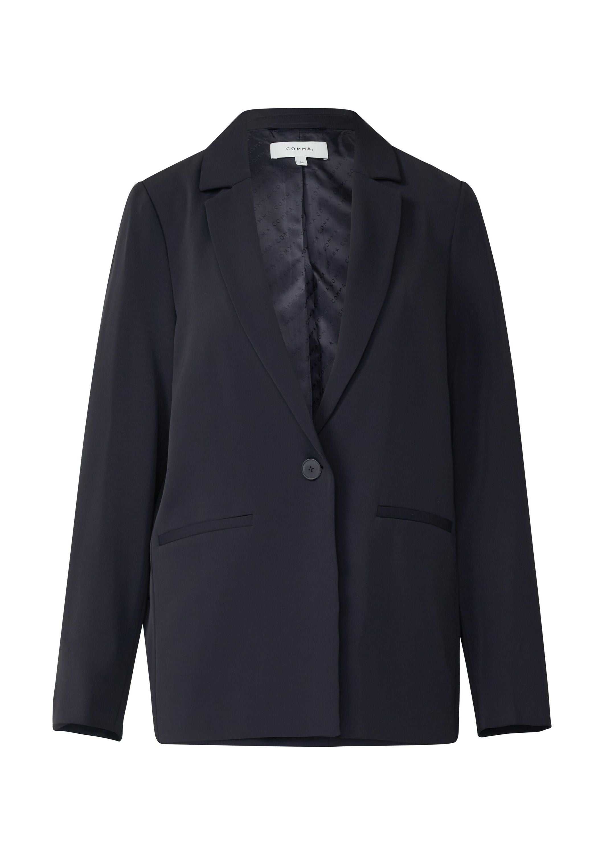 Blazer oversized mit Paspeltaschen - 5976-BLUE - Blau