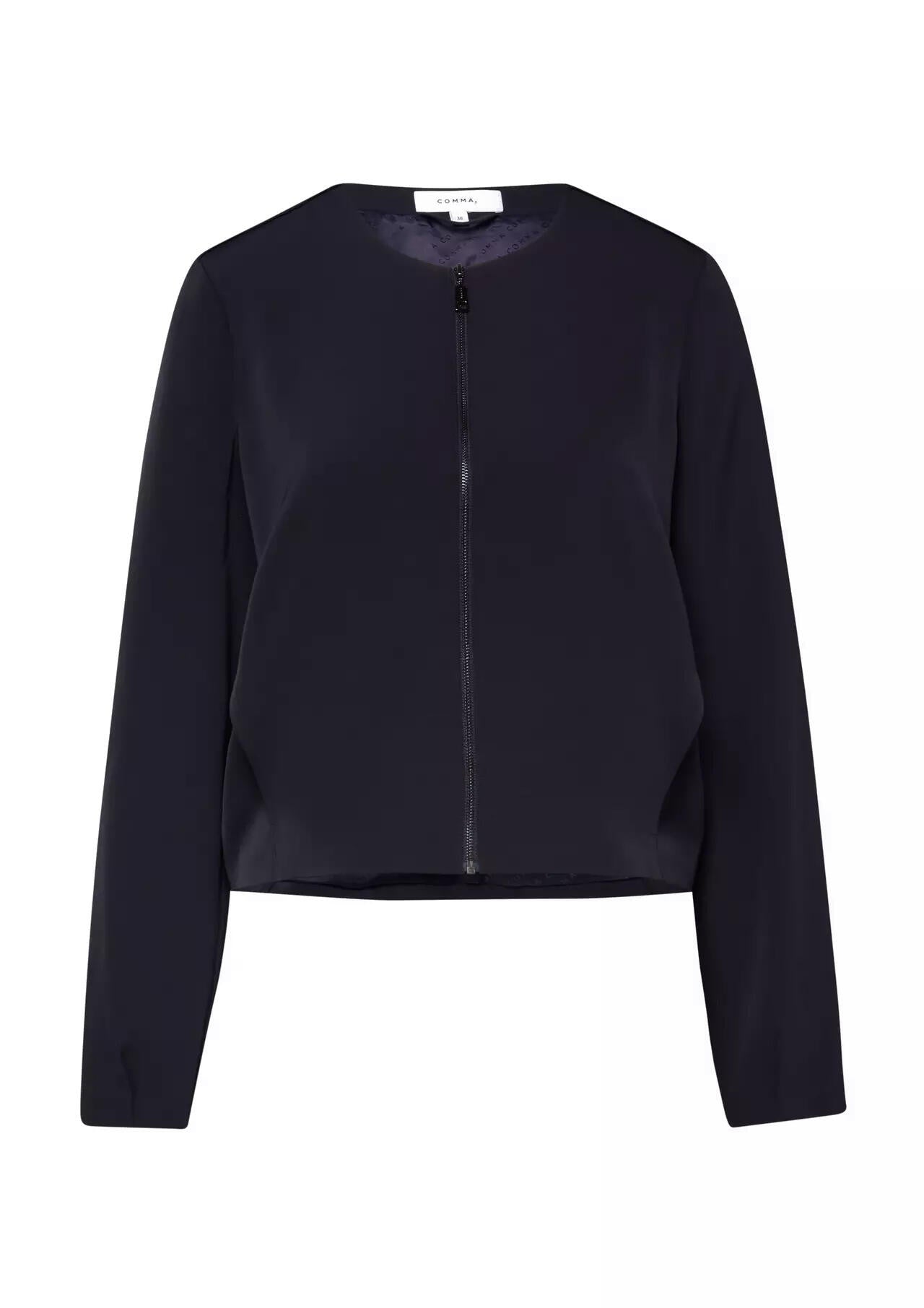 Blouson mit Rundhalsausschnitt - 5976-BLUE - Blau