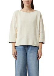 Strickpullover aus Baumwolle - 0403-WHITE - Creme