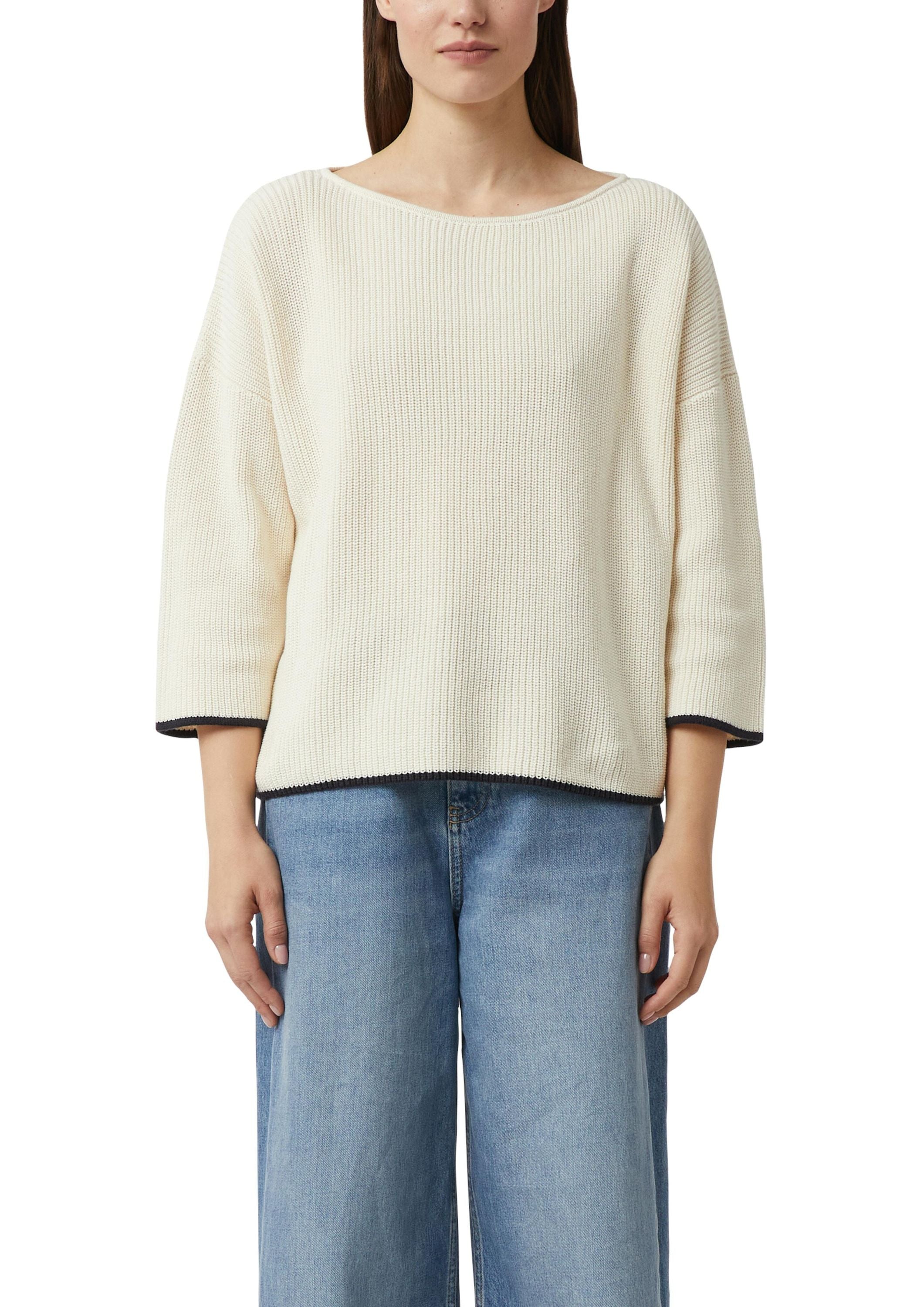 Strickpullover aus Baumwolle - 0403-WHITE - Creme