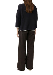 Strickpullover aus Baumwolle - 5976-BLUE - Blau