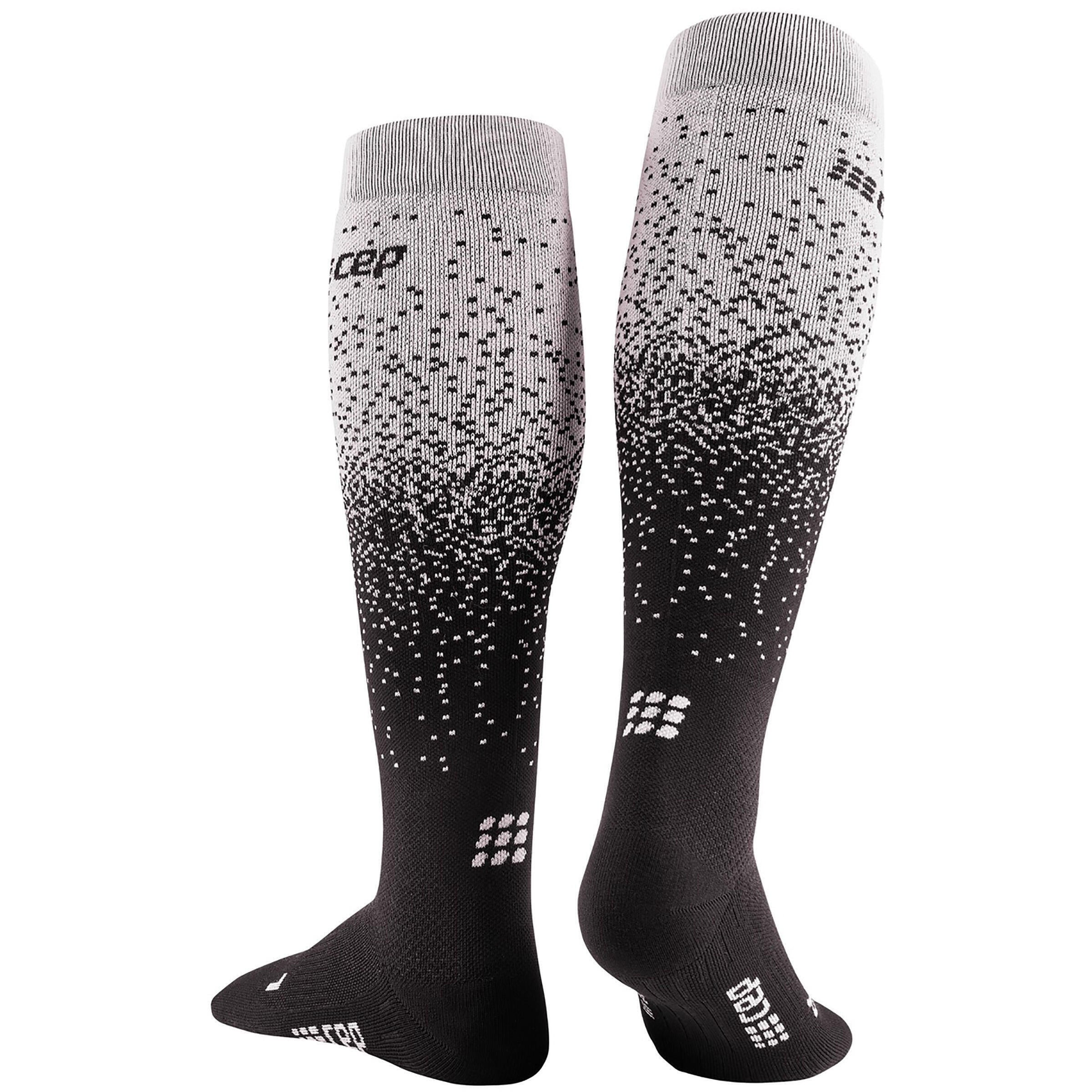 Snowfall Ski  compression Socks - 349-black/off white - Grau