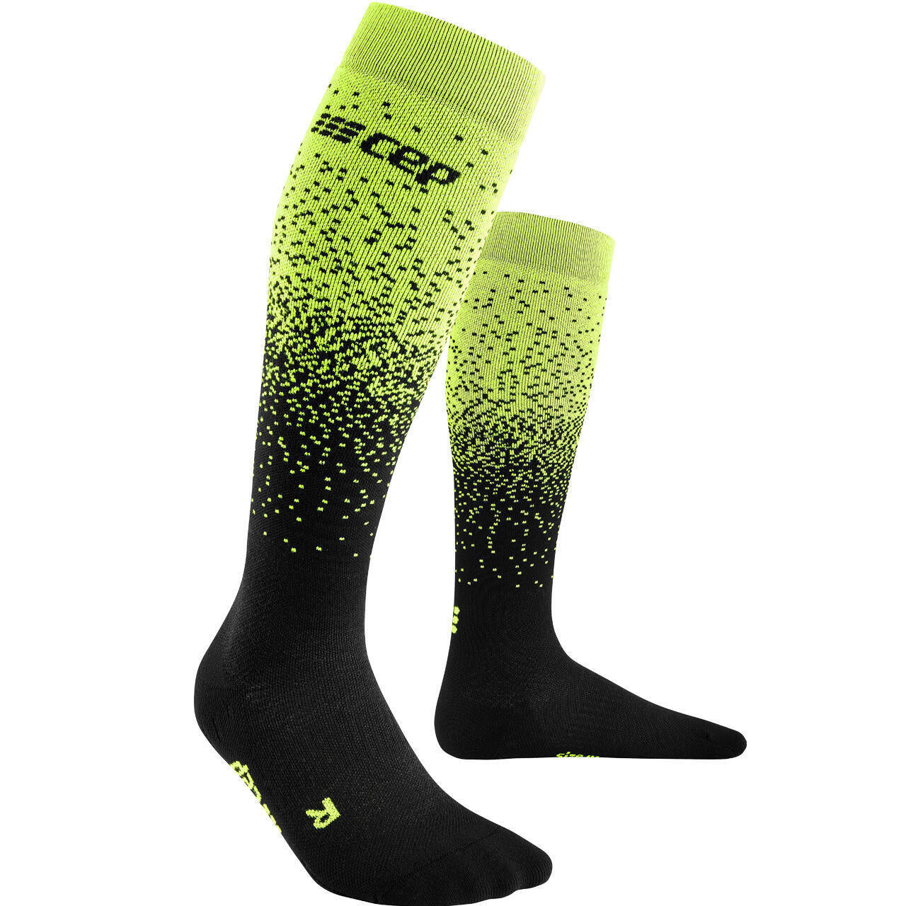 Snowfall Ski compression Socks - 314-black/green - Schwarz | Grün