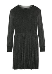 Glitzerndes Mesh-Kleid - 9999-GREY/BLACK - Schwarz