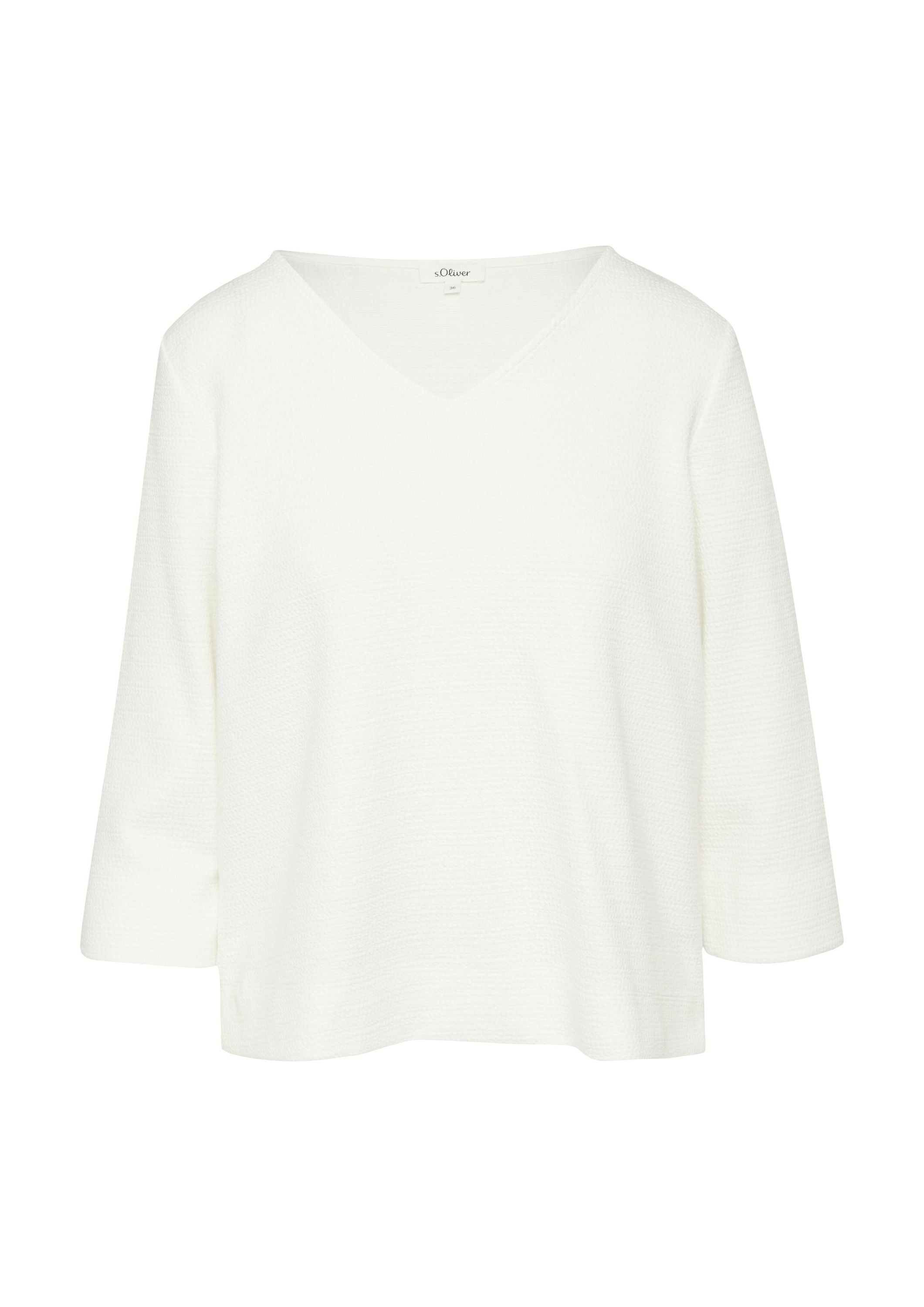 Sweatshirt aus Jersey - 0210-WHITE - Weiß